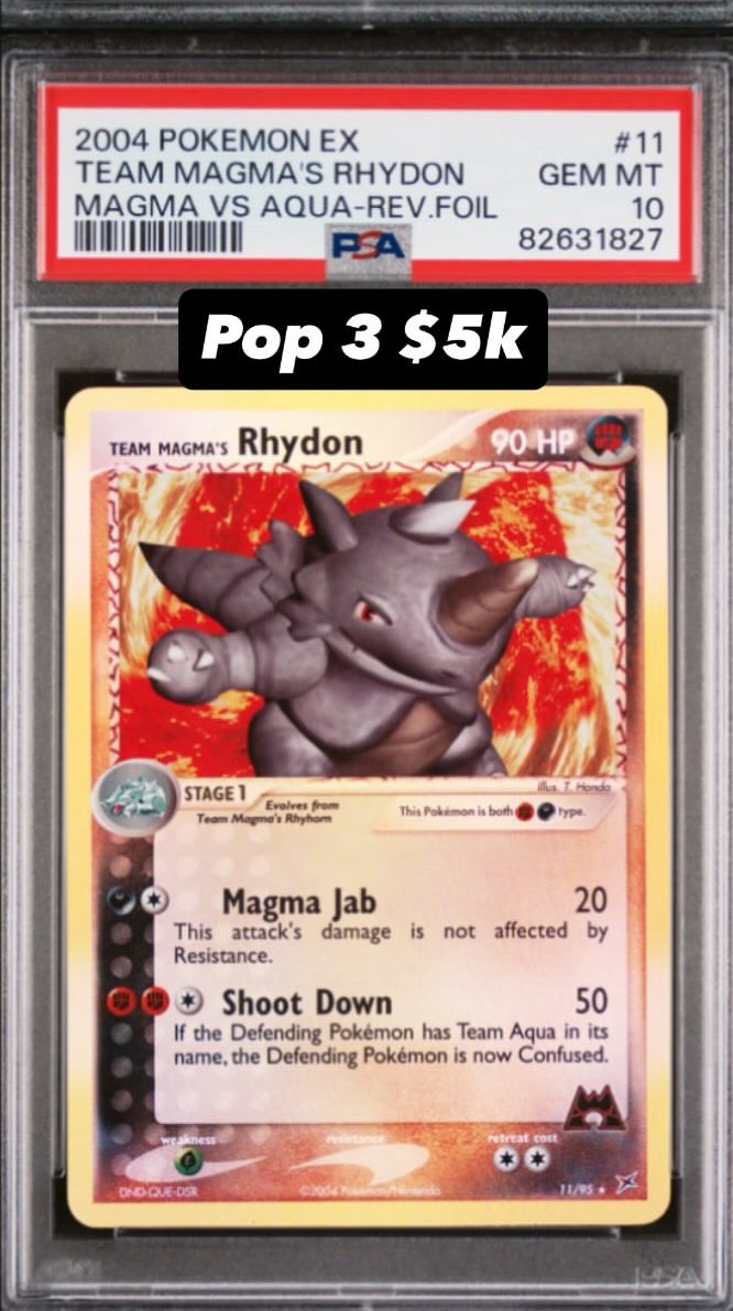 Magma's Rhydon PSA GEM MT 10