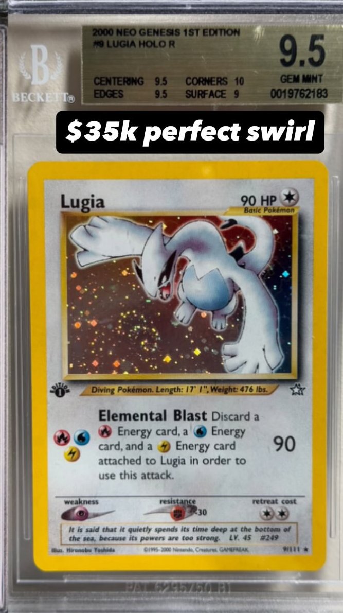 Lugia Holo R BGS 9.5 GEM MINT