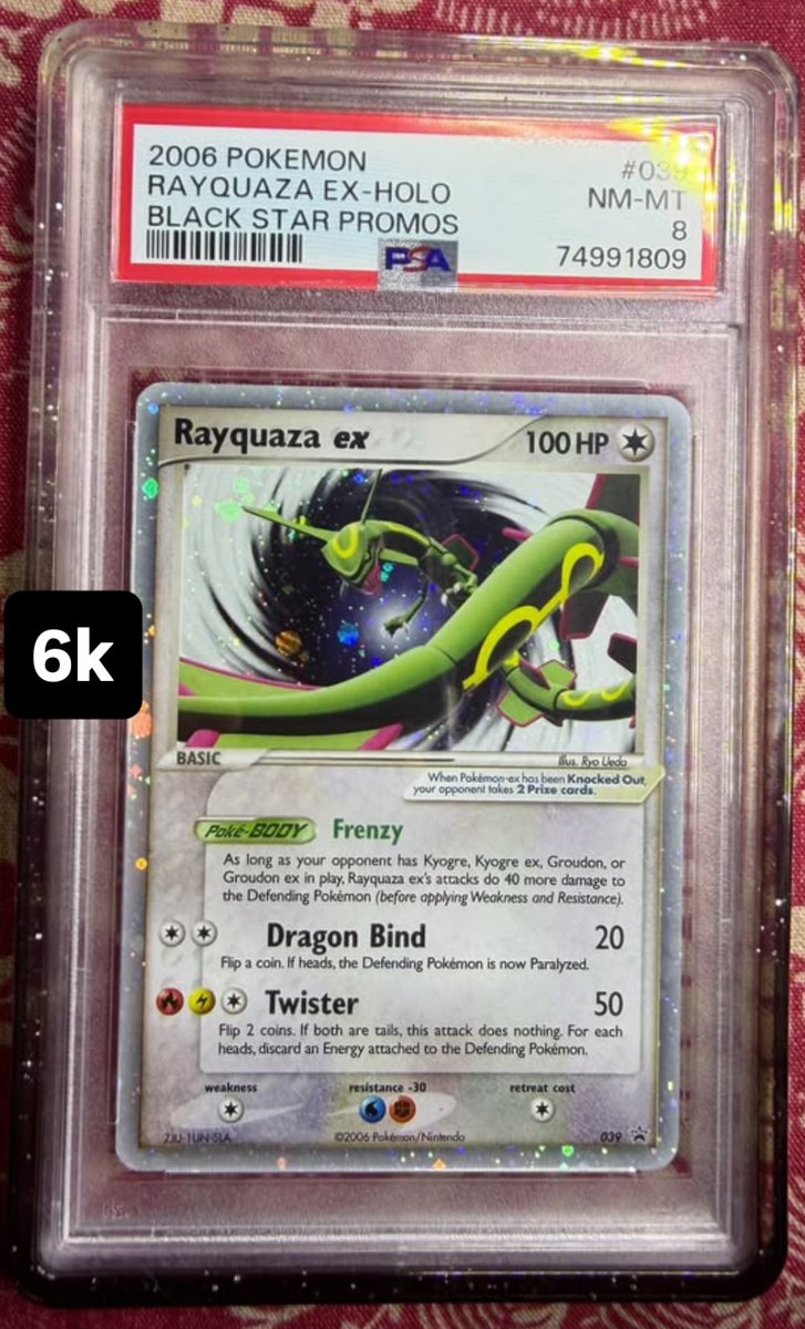 Rayquaza EX PSA NM-MT 8