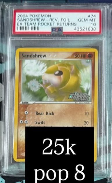 Sandshrew PSA GEM MT 10