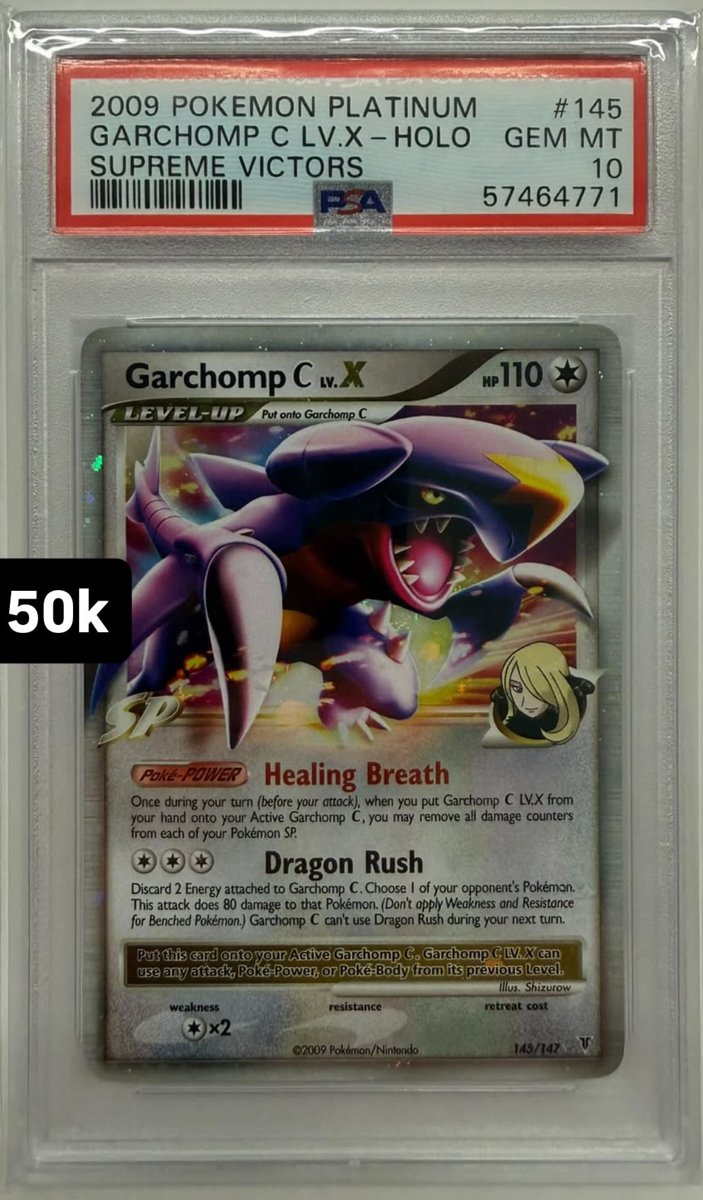 Garchomp C Lv X PSA GEM MT 10