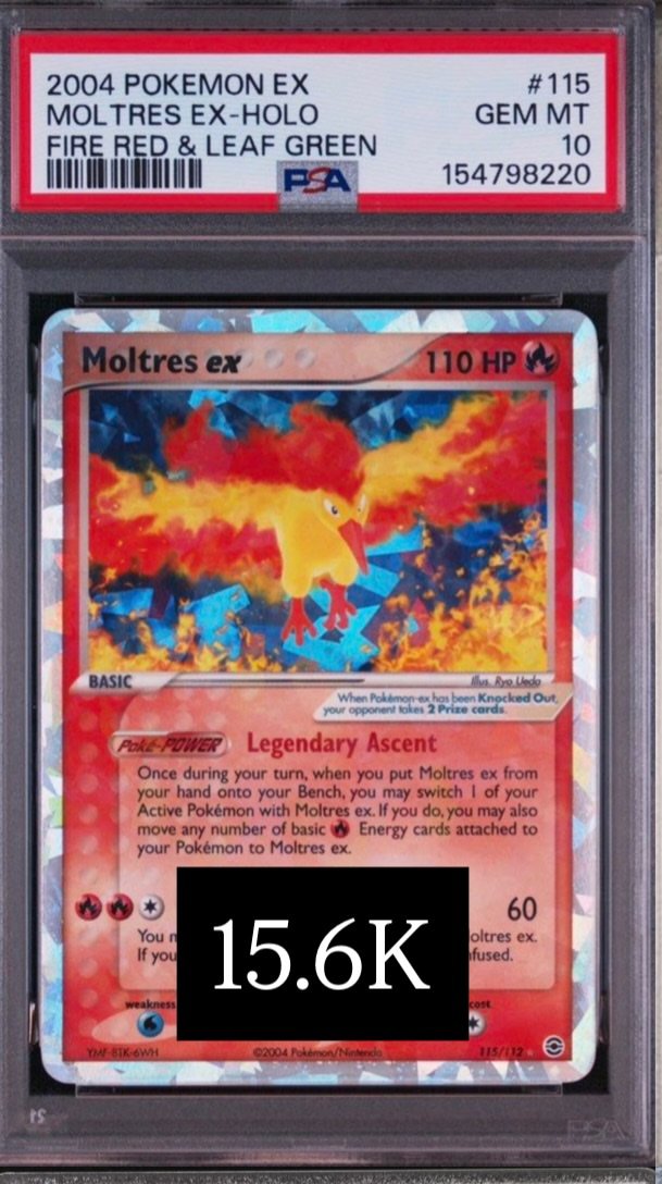 MOLTRES EX PSA GEM MT 10
