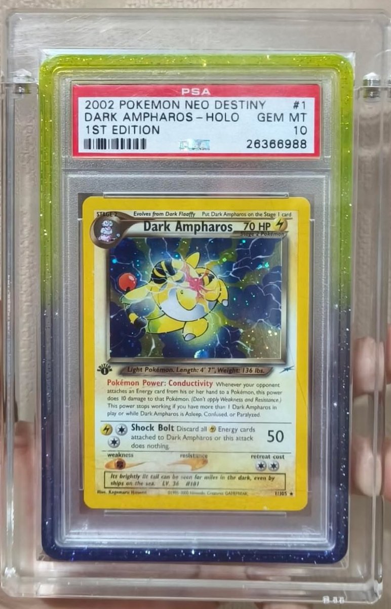 Dark Ampharos PSA GEM MT 10