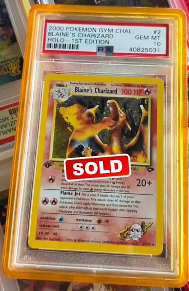 Blaine's Charizard PSA GEM MT 10