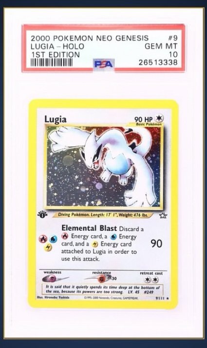 Lugia PSA GEM MT 10