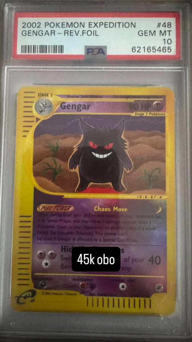 Gengar PSA GEM MT 10