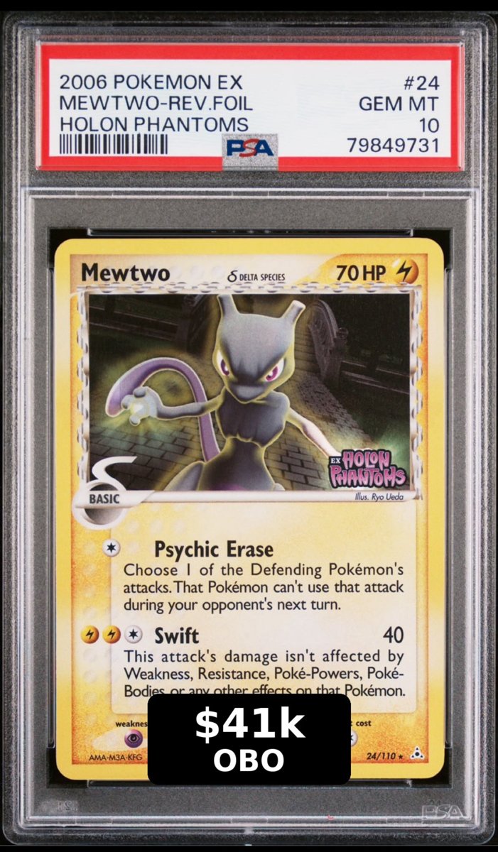Mewtwo Δ PSA GEM MT 10