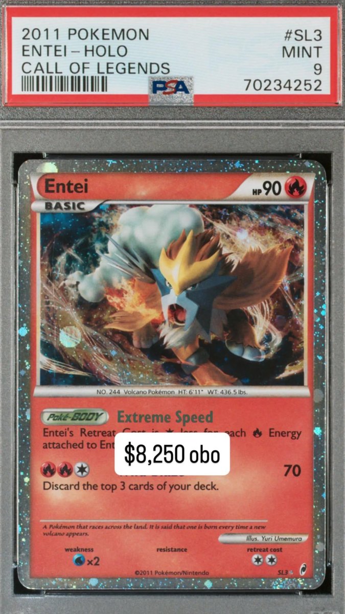 Entei PSA MINT 9