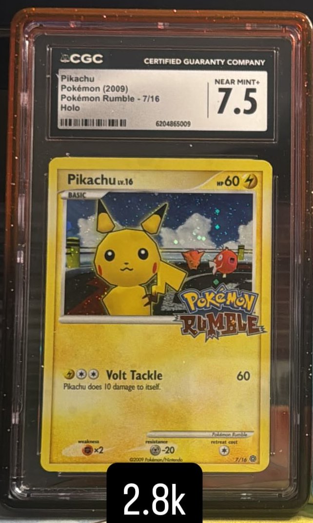 Pikachu CGC NEAR MINT+ 7.5