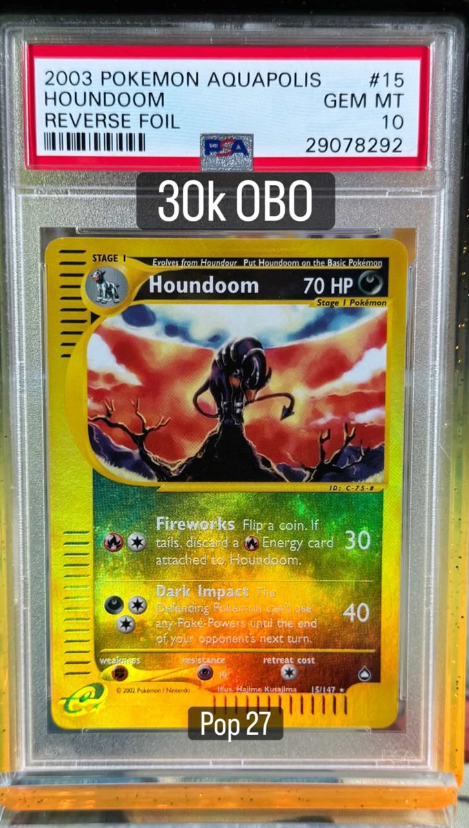 Houndoom PSA GEM MT 10