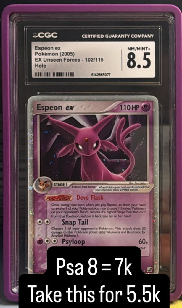 Espeon EX CGC NM/MINT+ 8.5