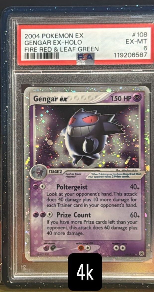 GENGAR EX PSA EX-MT 6