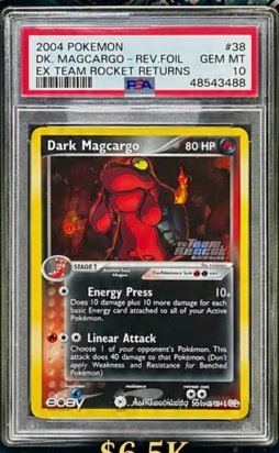 Dark Magcargo PSA GEM MT 10