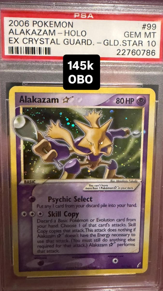 Alakazam PSA GEM MT 10