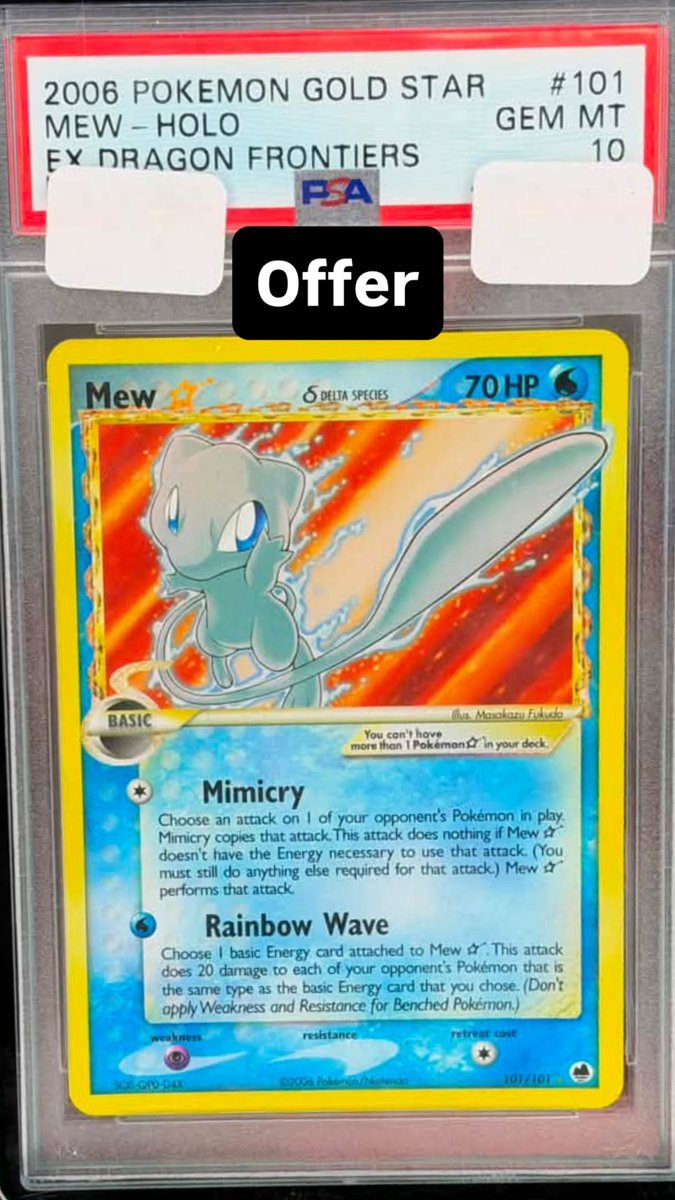 Mew PSA GEM MT 10