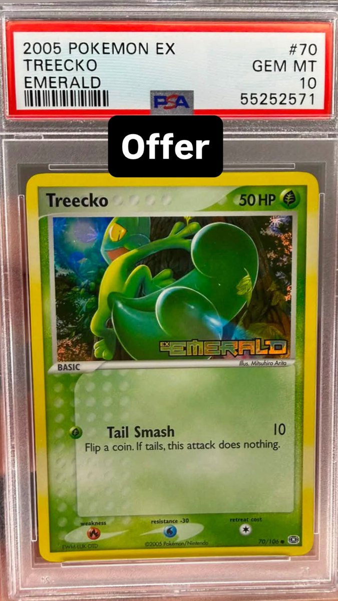 Treecko PSA GEM MT 10