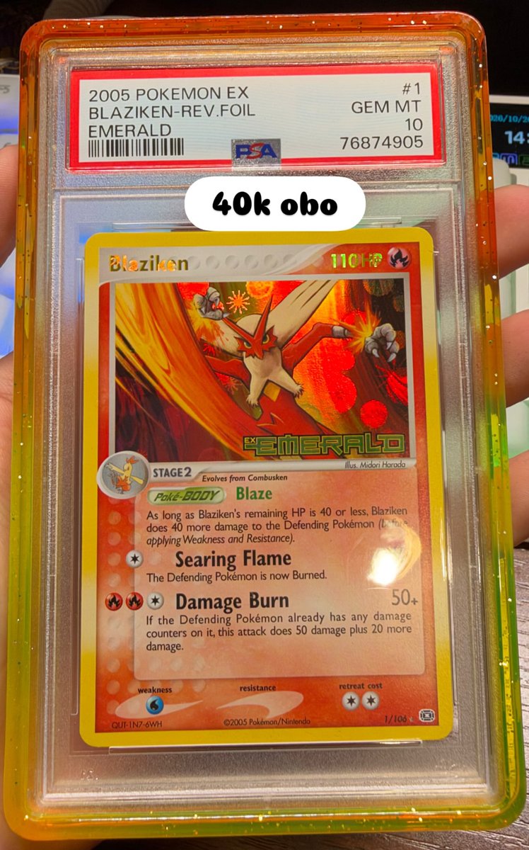 Blaziken PSA GEM MT 10