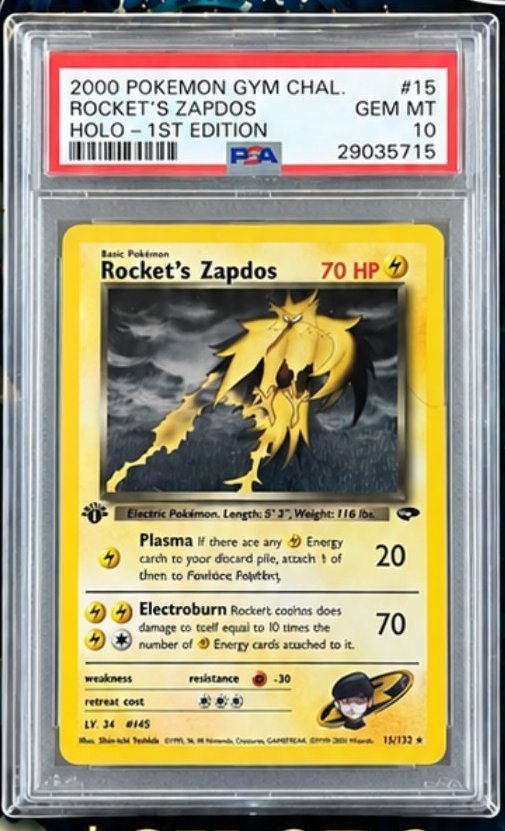 Rocket's Zapdos PSA GEM MT 10