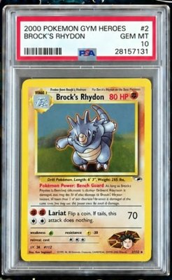 Brock's Rhydon PSA GEM MT 10