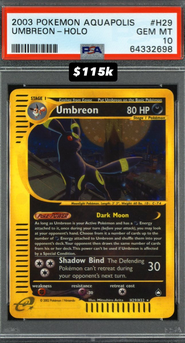 Umbreon PSA GEM MT 10
