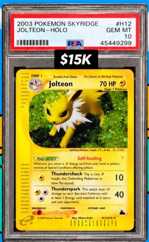 Jolteon PSA GEM MT 10