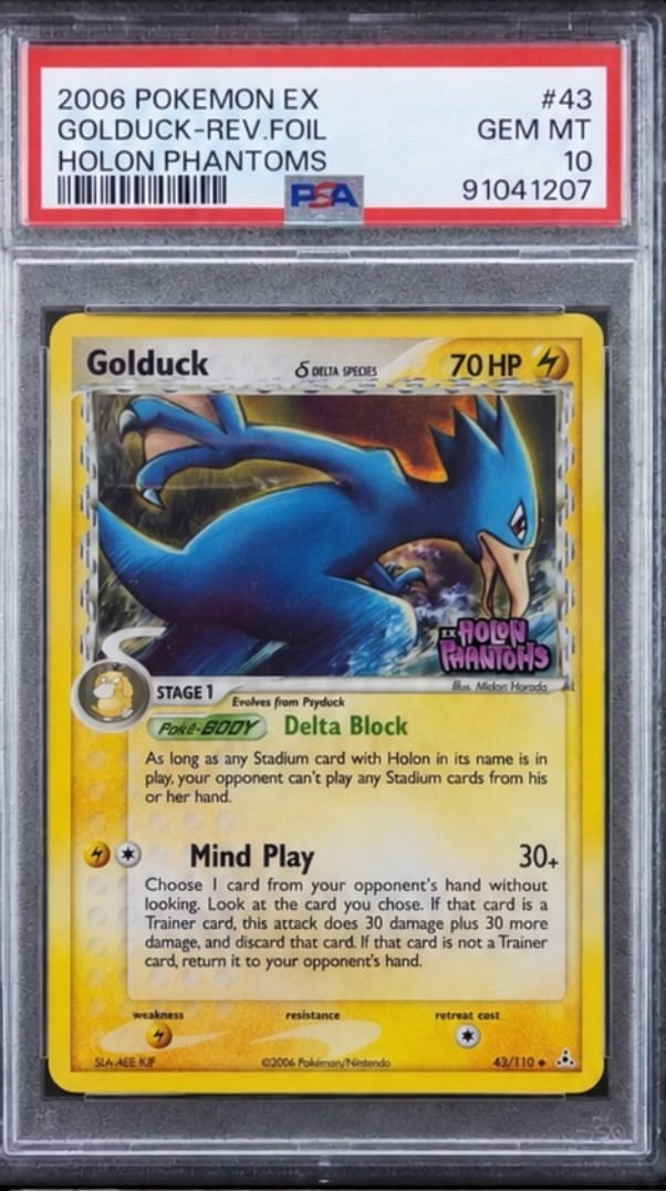 Golduck Δ PSA GEM MT 10