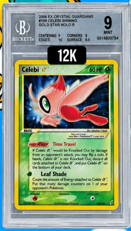 Celebi Shining Gold Star Holo R BGS 9 MINT