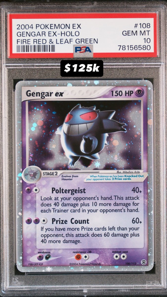 GENGAR EX PSA GEM MT 10