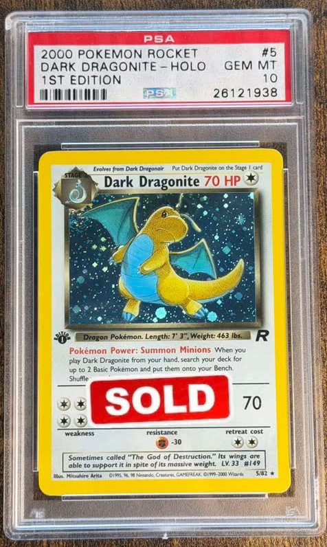 Dark Dragonite PSA GEM MT 10