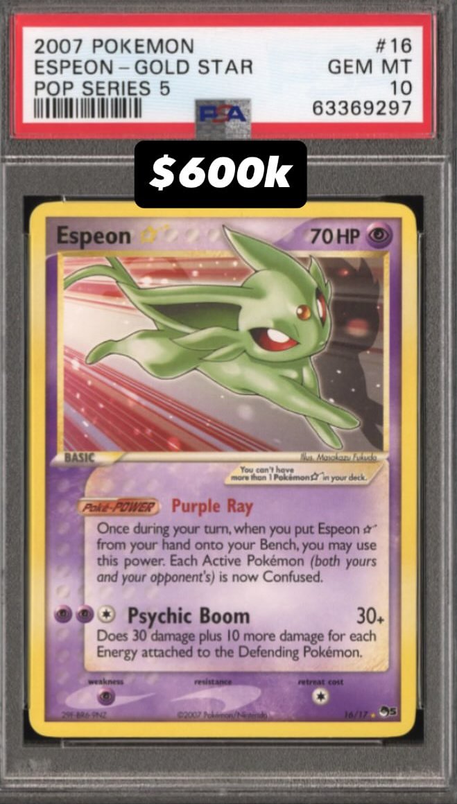Espeon-Gold STAR PSA GEM MT 10
