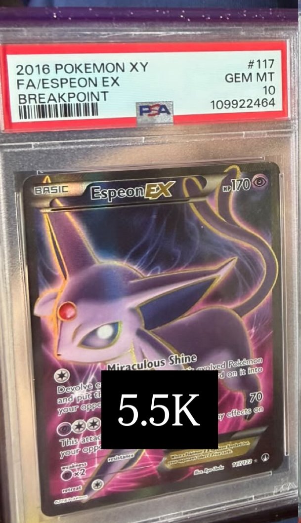 Espeon EX PSA GEM MT 10