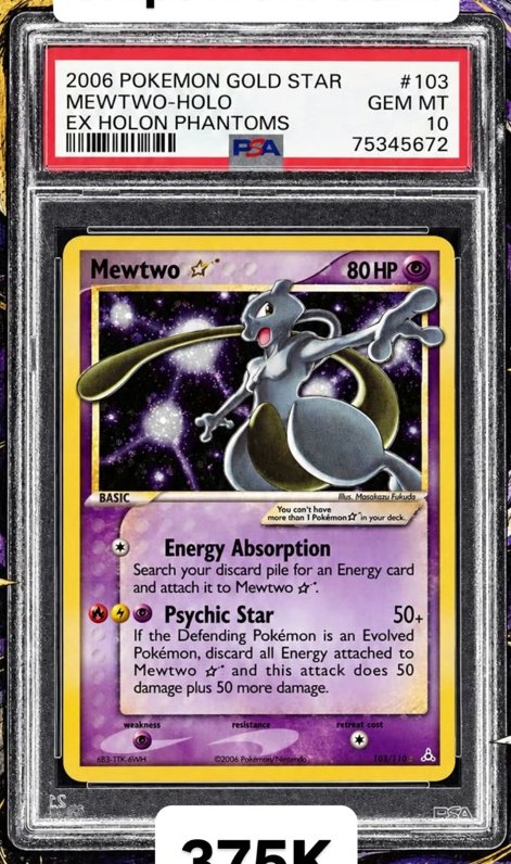 Mewtwo PSA GEM MT 10