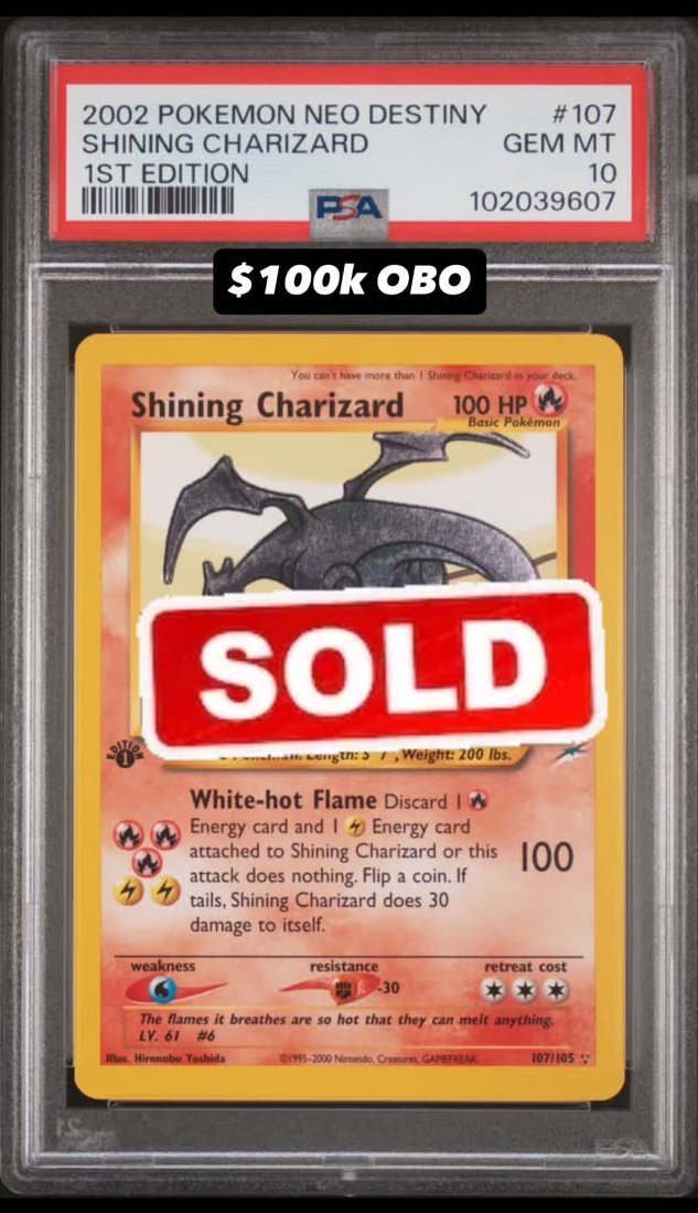 Shining Charizard PSA GEM MT 10