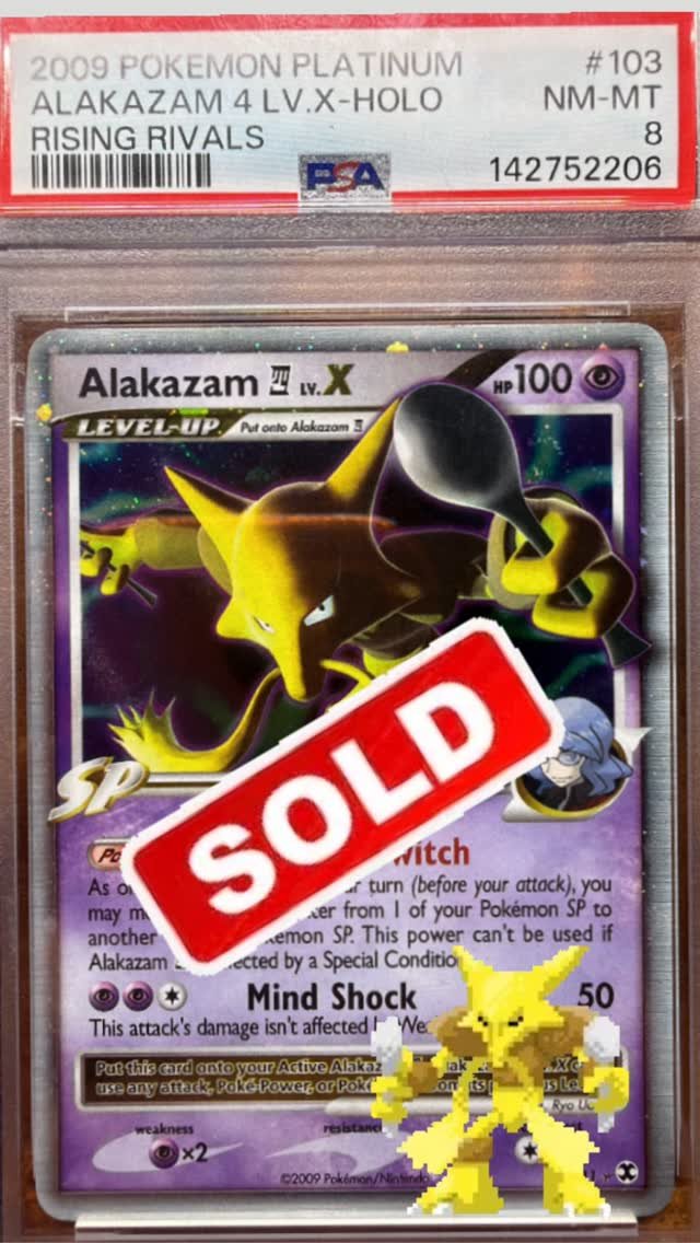 Alakazam 4 Lv X PSA NM-MT 8