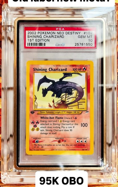 Shining Charizard PSA GEM MT 10