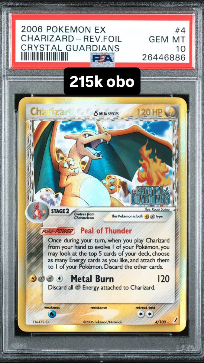 Charizard PSA GEM MT 10