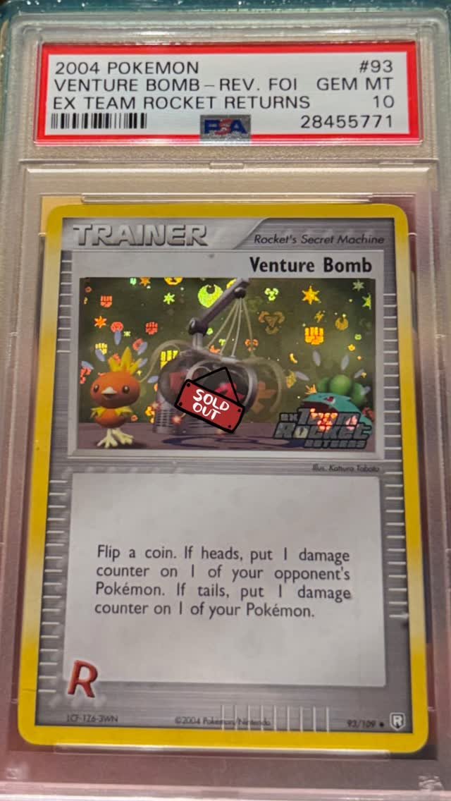 Venture Bomb PSA GEM MT 10