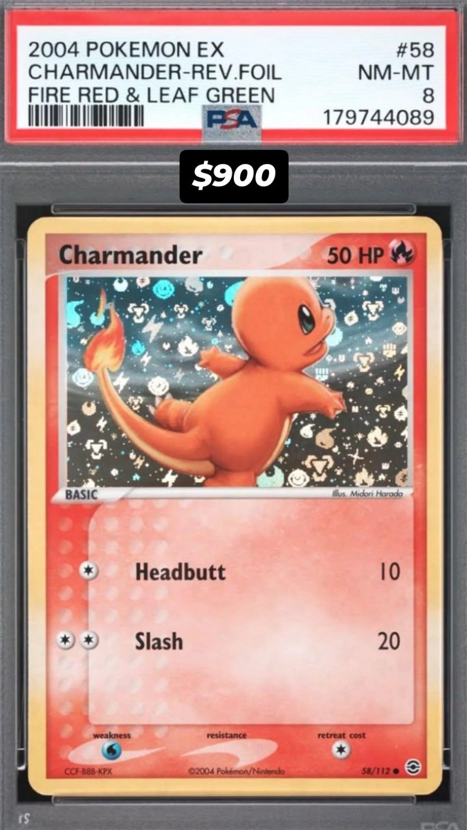 Charmander PSA NM-MT 8