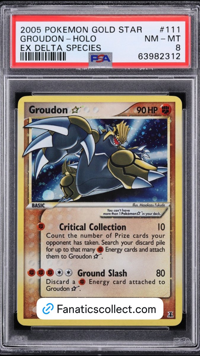 Groudon PSA NM-MT 8