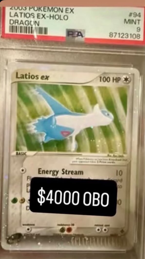 LATIOS EX PSA MINT 9