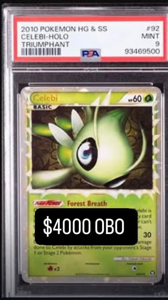 Celebi PRIME HOLO R PSA MINT 9