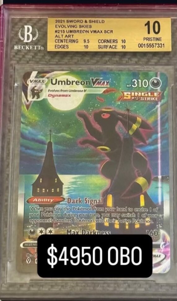 Umbreon VMAX Scr BGS PRISTINE 10