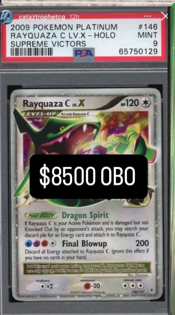 Rayquaza C Lv X PSA MINT 9