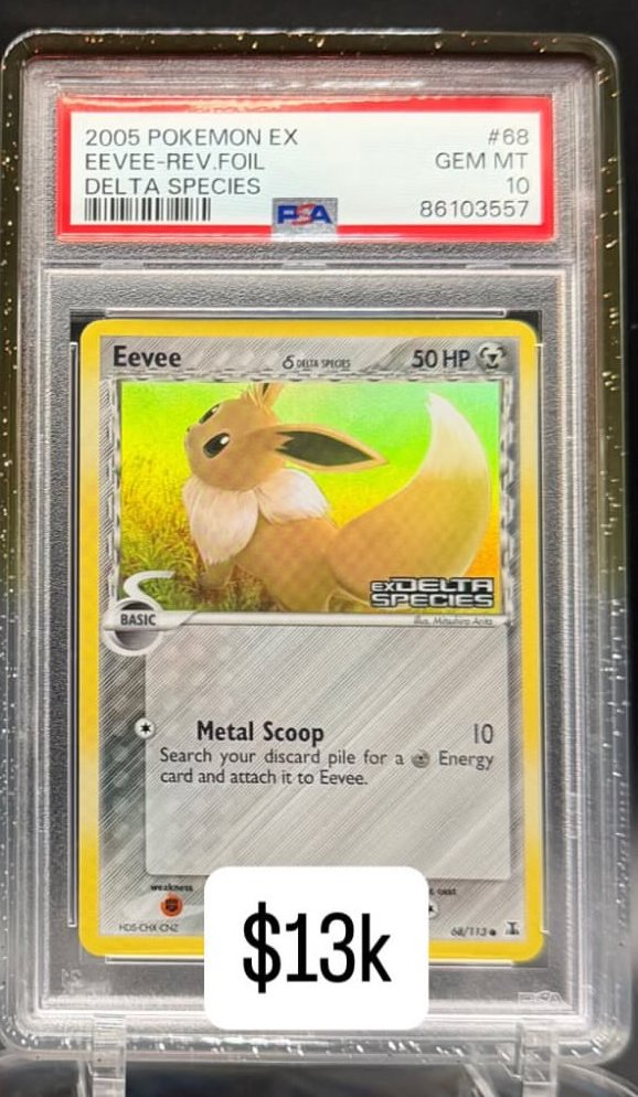 Eevee Δ PSA GEM MT 10