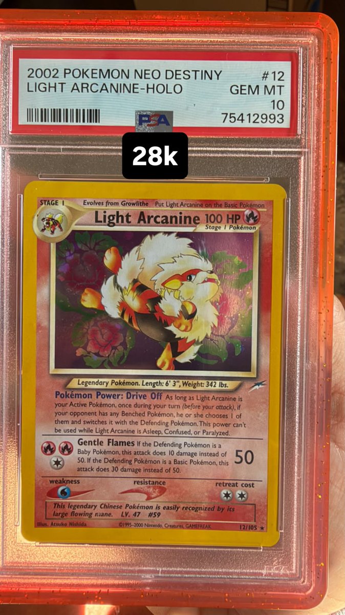 Light Arcanine PSA GEM MT 10