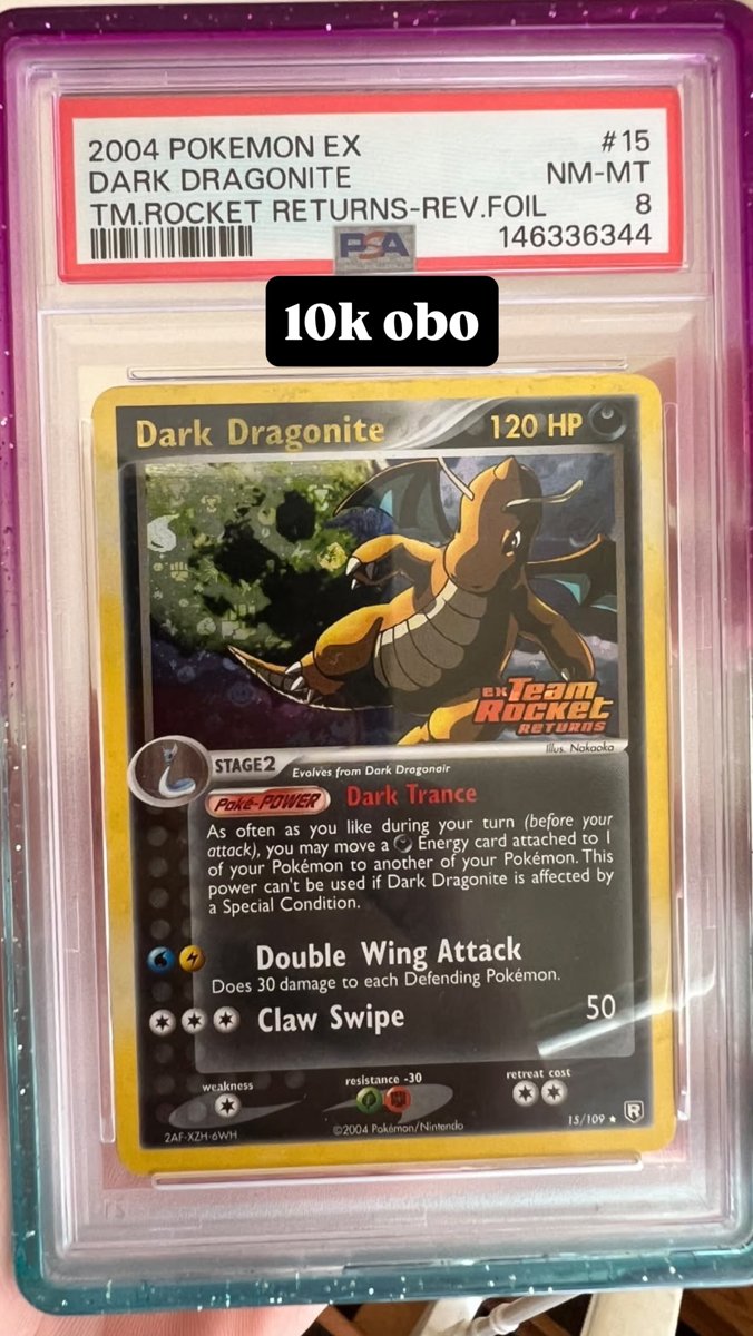 Dark Dragonite PSA NM-MT 8