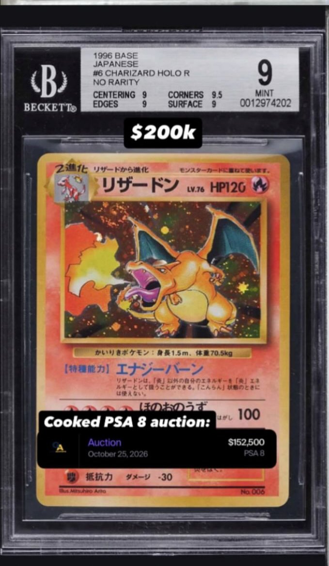 Charizard BGS 9 MINT