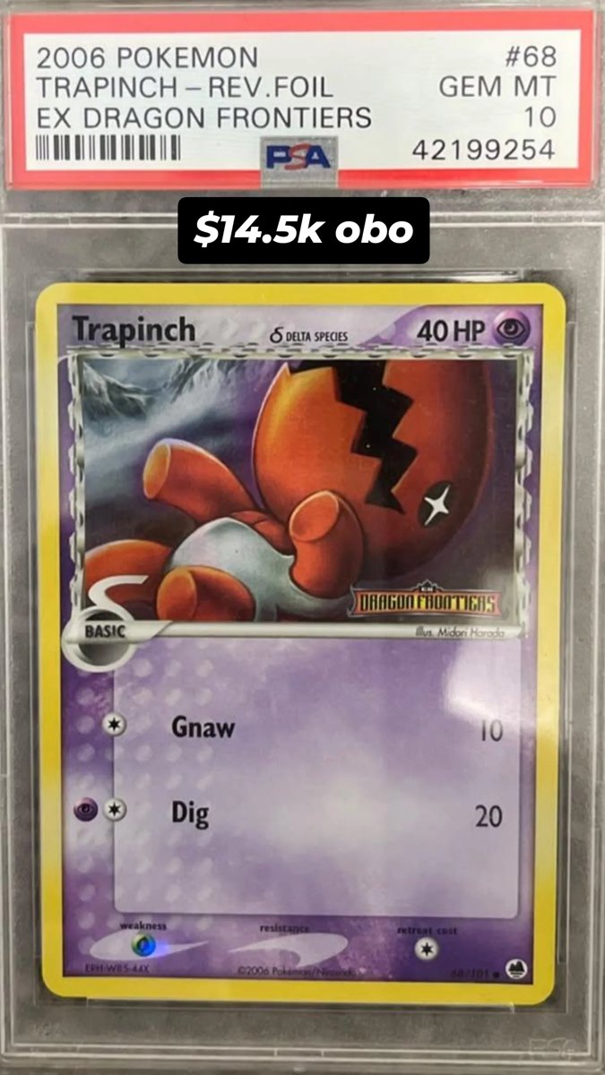 Trapinch Δ PSA GEM MT 10