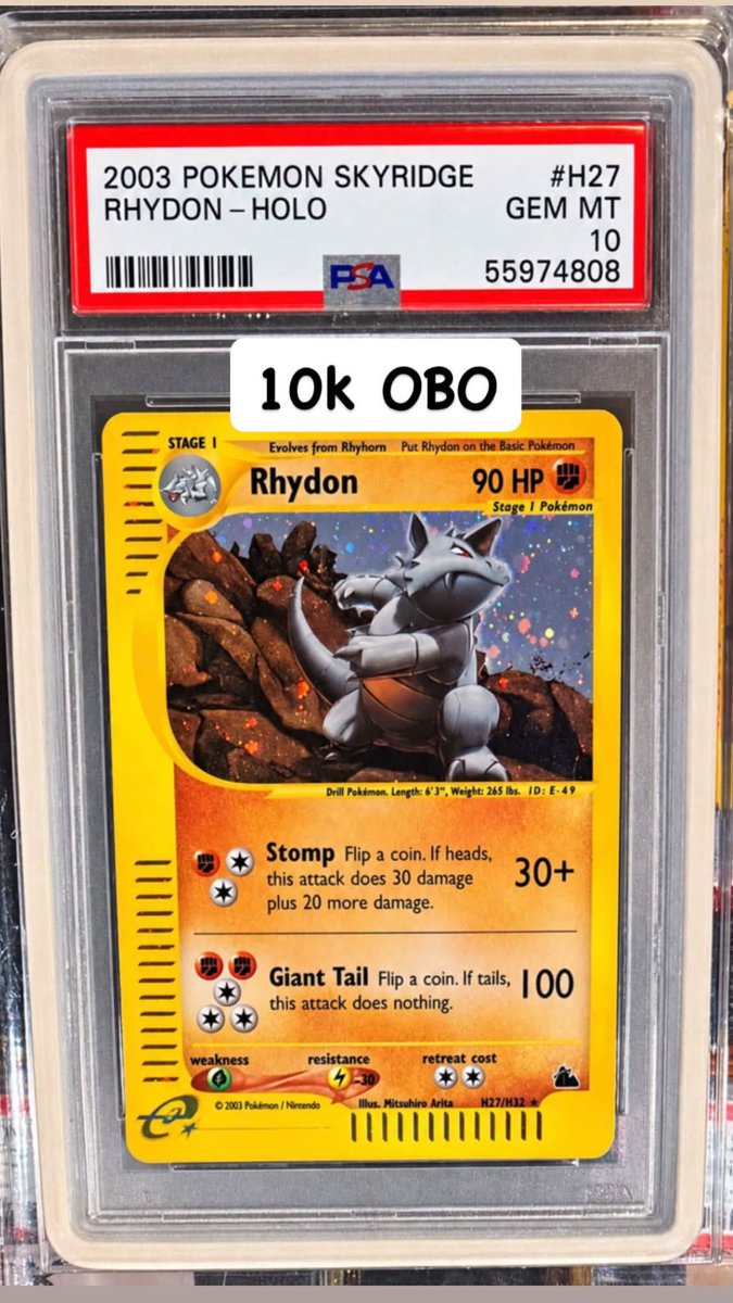 Rhydon PSA GEM MT 10