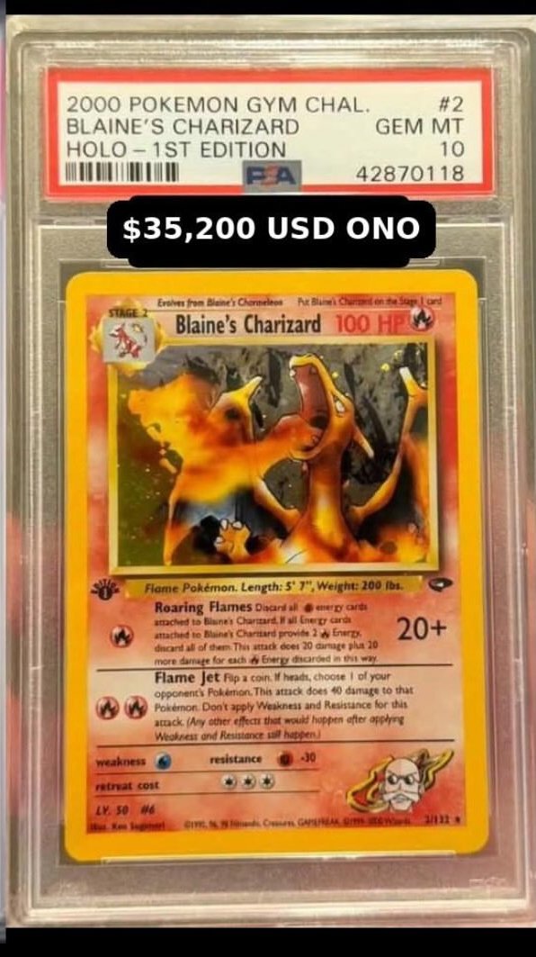 Blaine's Charizard PSA GEM MT 10